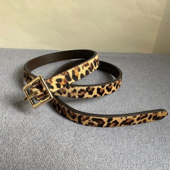 Leopard Print Belt, Cow hide and Fur, Small, Never Worn - Picture 1 of 14